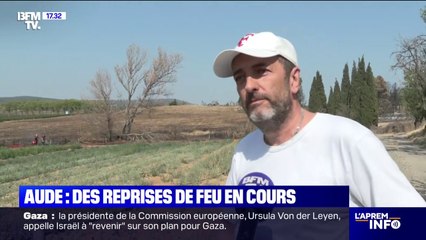 Feu fixé dans l'Aude: "Il y a eu une reprise de feu, on a entendu des crépitements très forts", confie Lucas, habitant de Fontjoncouse