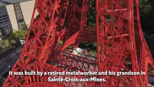 Eiffel Tower fan builds scale replica in his back garden