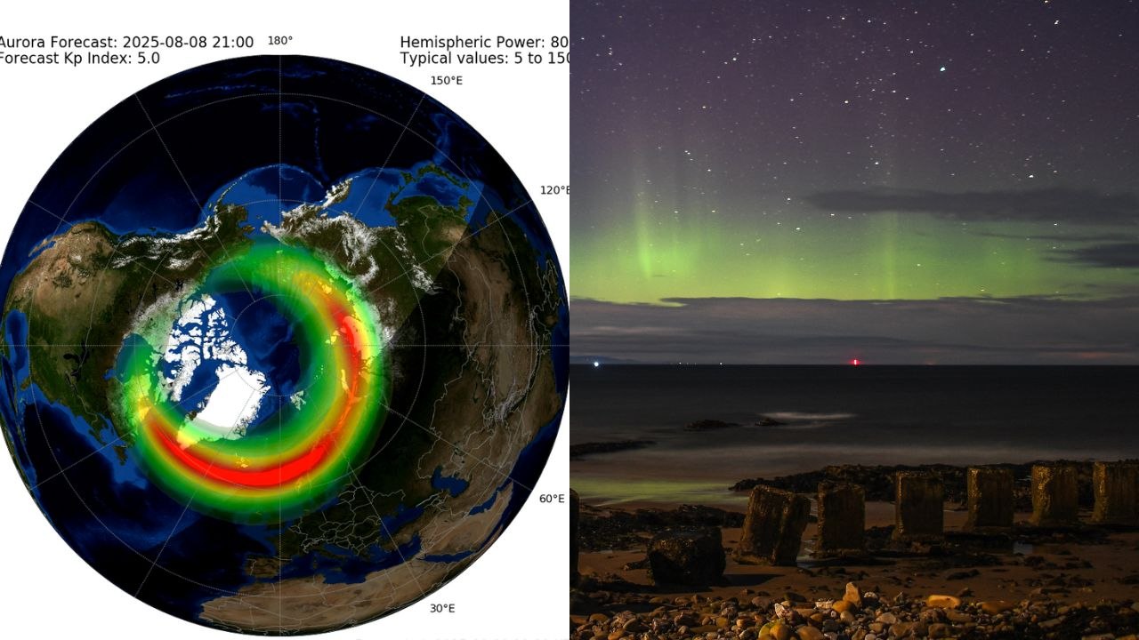 Met Office aurora map