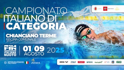 NUOTO - Campionato Italiano di Categoria 2025 (08/08/2025 - POMERIGGIO - 2a Sessione)