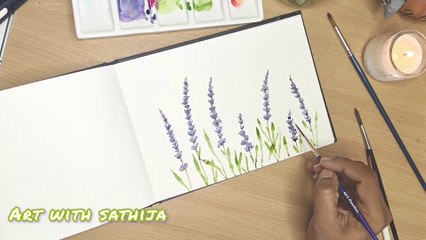 "How to Paint Lavender Flowers in Watercolor | Easy Floral Art Tutorial".