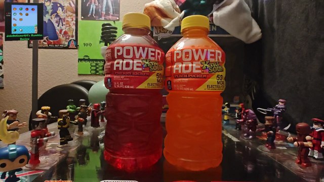 Powerade Xtra Sour: Peach Pucker & Cherry Kicker | JohnDaGamer64’s Munchies Review