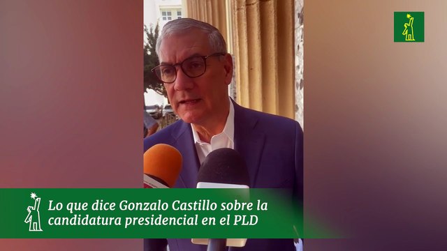 Lo que dice Gonzalo Castillo sobre la candidatura presidencial en el PLD