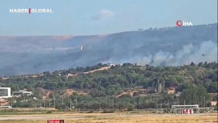 Çanakkale’de ekiplerin zorlu yangın mücadelesi: Rüzgar şiddetini artırdı