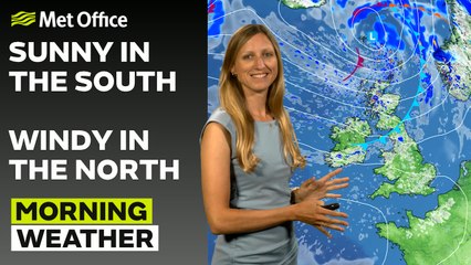 Met Office Saturday morning weather forecast 09/08/2025 - Showers will persist in the North