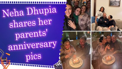 Neha Dhupia shares adorable photos of her parents' 49th anniversary celebration