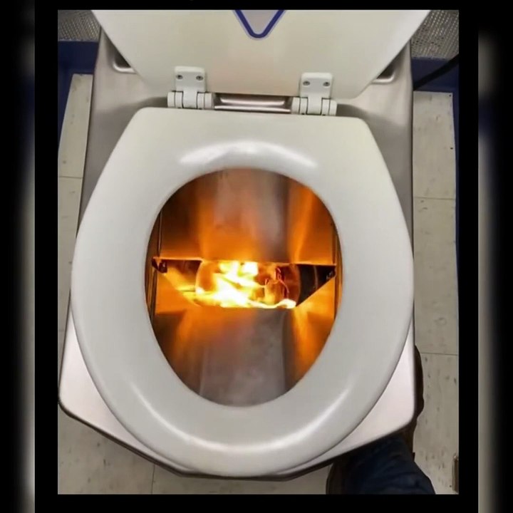 An incinolet toilet that incinerates waste with...