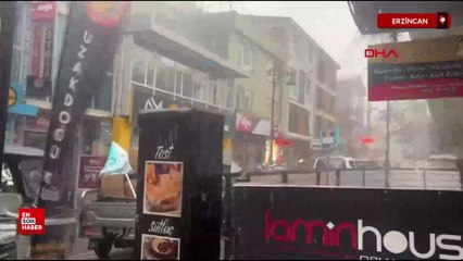 Erzincan'da sağanak ve fırtına hayatı olumsuz etkiledi