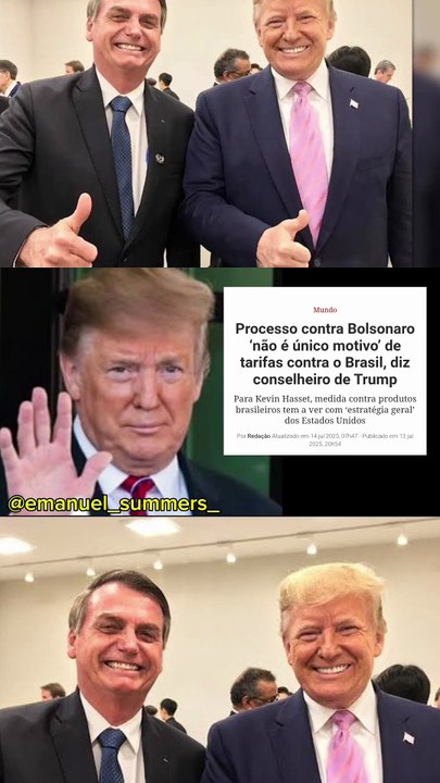 Donald Trump não aceita caça as bruxas contra Bolsonaro.  Tarifaço de Trump contra o Brasil CULPA DO LULA OU DE BOLSONARO .  Donald Trump impos tarifa de 50% sobre o Brasil que irá entrar em vigor já em 01 de agosto de 2025.  O desgoverno lula culpa Bolso