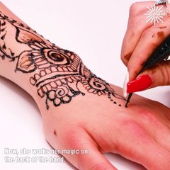 Creating magic with every stroke of henna 🌸