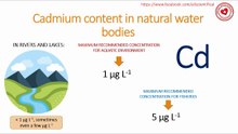 Cadmium content in natural water bodies