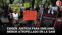Exigen justicia para Emiliano, menor que fue atropellado por automovilista en la GAM
