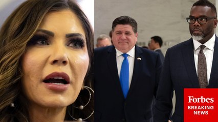 Kristi Noem Takes Square Aim At Pritzker, Brandon Johnson For 'Ignoring The Law'