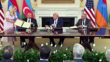 Urgent just now..Armenia and Azerbaijan sign peace agreement with Trump's mediation.