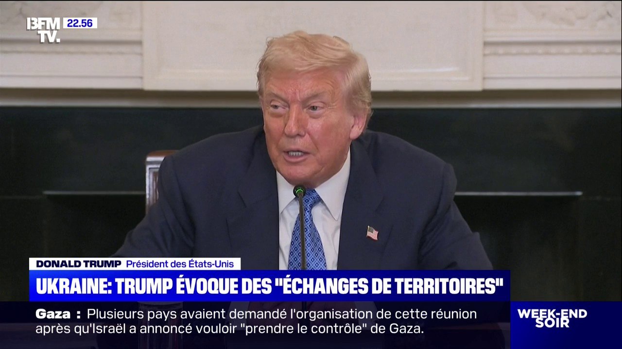 Guerre en Ukraine: Donald Trump confirme qu'il va rencontrer Vladimir Poutine "très prochainement" et ajoute "qu'il y aura des échanges de territoires"