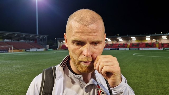 Derry City's Mark Connolly react's to Friday's disappointing draw with Cork City