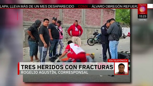 En Guerrero, accidente vehicular de motocicletas deja tres heridos con fracturas en las piernas