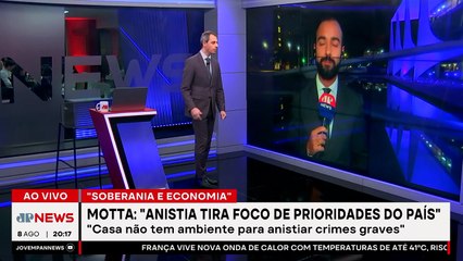 Hugo Motta volta a descatar projeto da anistia e aponta prioridades