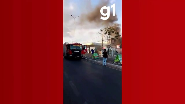 VÍDEO: restaurante japonês anexo a posto de combustíveis pega fogo em MT