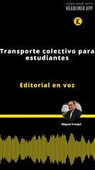 Editorial | Transporte colectivo para estudiantes