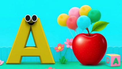 Learn The ABC Phonic Song with APPLE as Your First Lesson-ABC Songs, ABCD, Nursery Rhymes, Baby Song