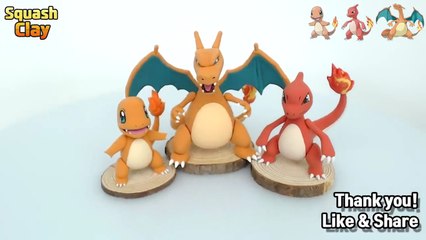 Pokémon Figures Making - Charmander Line!!(Charmeleon, Charizard)  Clay Art