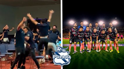 Club Puebla clasifica a los cuartos de final de la Leagues Cup y así lo celebraba