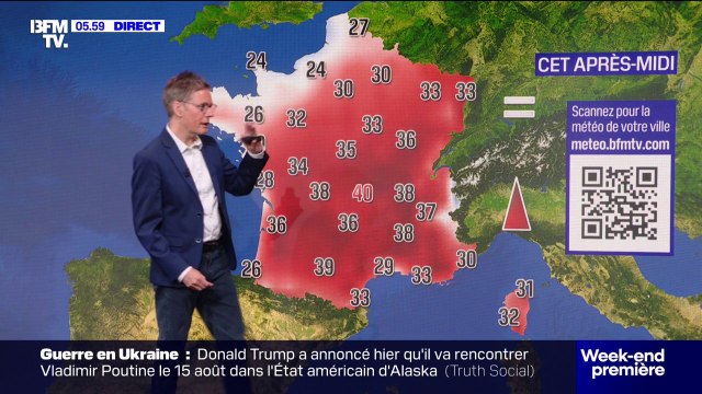 Du soleil sur l'ensemble de la France, de fortes chaleurs attendues dans le Sud, les températures sont comprises entre 24°C et 40°C... La météo de ce samedi 9 août