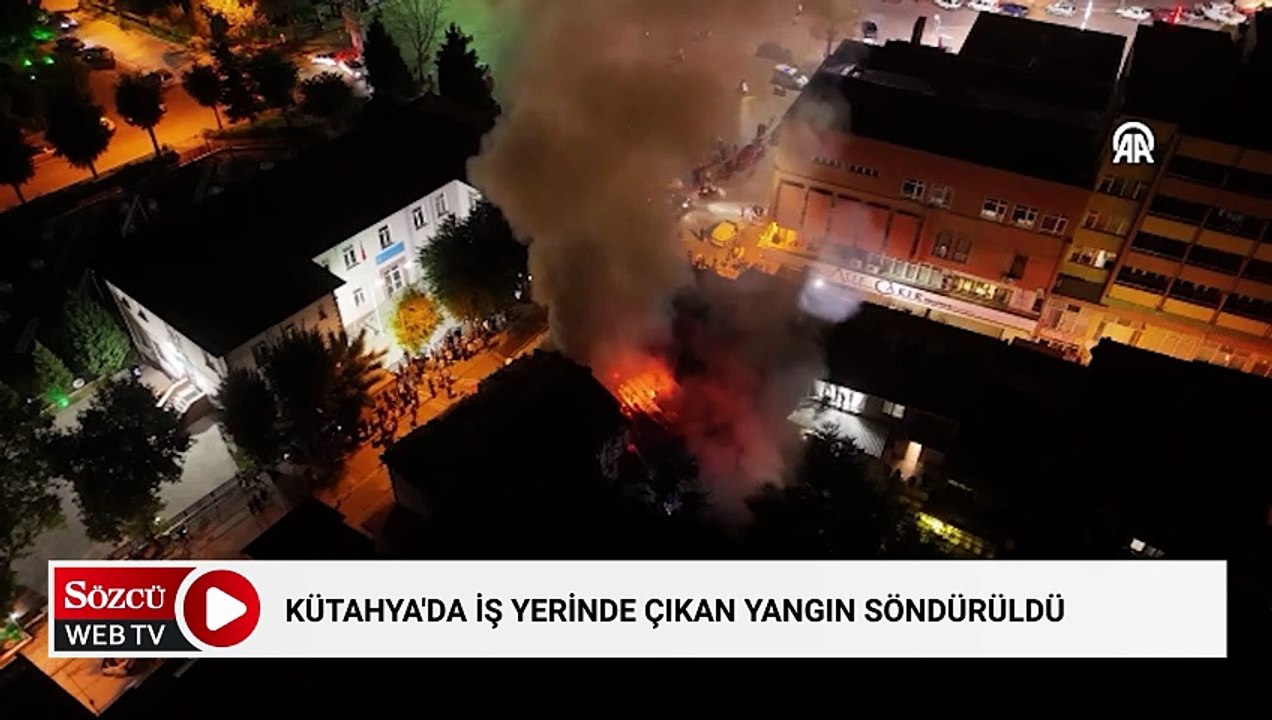 Kütahya'da iş yerinde çıkan yangın söndürüldü