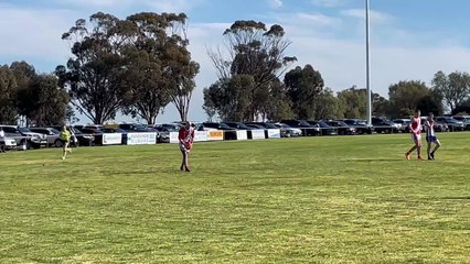 LVFNL: Bridgewater's Lachlan Sharp kicks 100th goal. August 9, 2025.