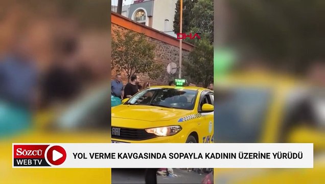 Nişantaşı’nda yol verme kavgasında sopayla kadının üzerine yürüdü