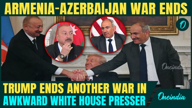 BREAKING: Trump Announces End to Armenia-Azerbaijan War, Forces Enemies Into Awkward Handshake