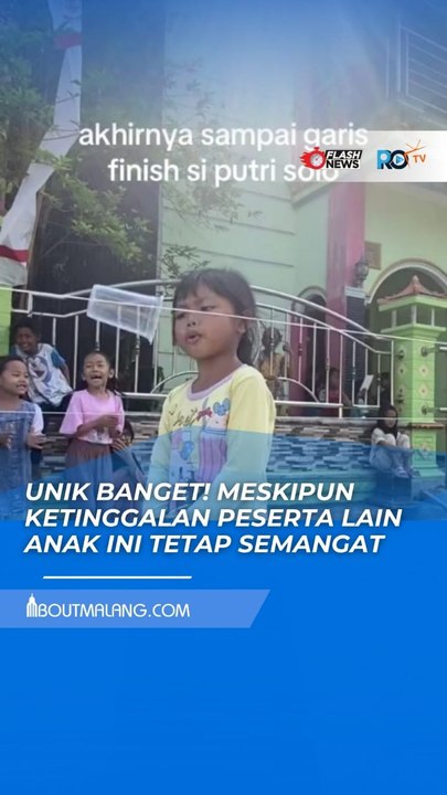 UNIK BANGET! MESKIPUN KETINGGALAN PERSETA LAIN ANAK INI TETAP SEMANGAT