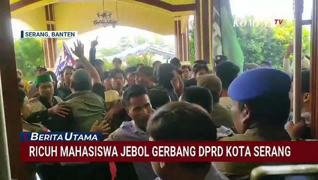 Mahasiswa Ngamuk di DPRD Kota Serang, Paripurna HUT Ke-18 Nyaris Ricuh Besar