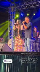 L'incursione di Laura Pausini sul palco con Max Giusti a Gatteo, il video
