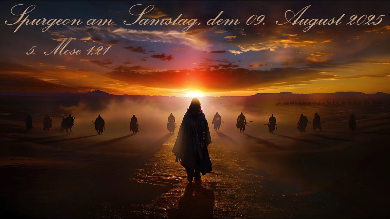 Spurgeon am Samstag, dem 09. August 2025, zu 5. Mose 1,21