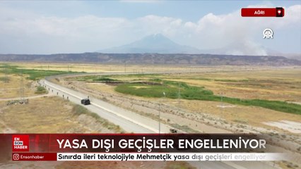 Ağrı'da sınırda ileri teknolojiyle gücüne güç katan Mehmetçik yasa dışı geçişleri engelliyor