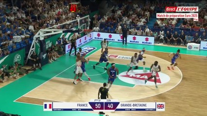 Le dunk tout en élégance de Bilal Coulibaly contre la Grande-Bretagne - Basket - Amical - Bleus