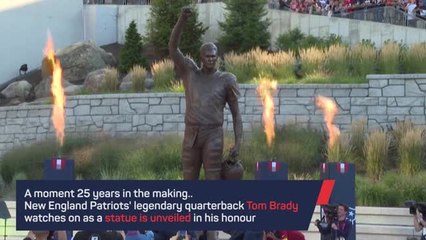 Brady humbled as statue is unveiled outside Gillette Stadium