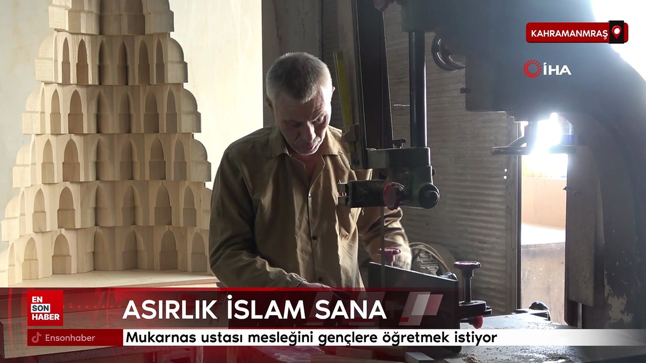 Kahramanmaraş'ta mukarnas ustası mesleğini gençlere öğretmek istiyor