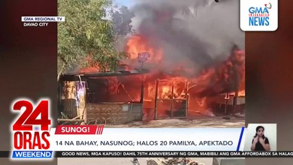 14 na bahay, nasunog; halos 20 pamilya, apektado | 24 Oras Weekend