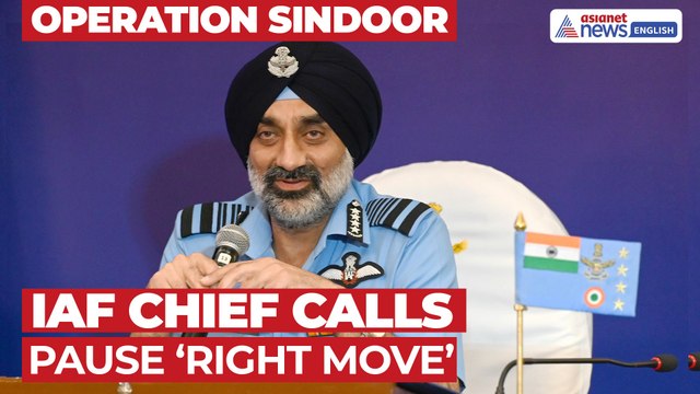 IAF Chief Backs Pause On Operation Sindoor, Calls It ‘Good Decision’