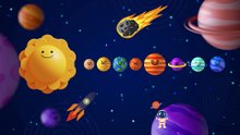 Explore the Solar System with Cute Planets! Kids rhymes | Education Videos | Preschool Learning |
