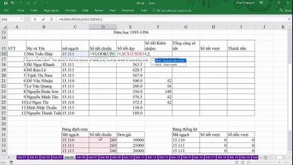 Bài 09. Chuyên đề V - VLOOKUP, SUMIF, xử lý khi công thức không chạy