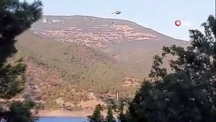 Sinop’taki orman yangınına havadan ve karadan müdahale sürüyor