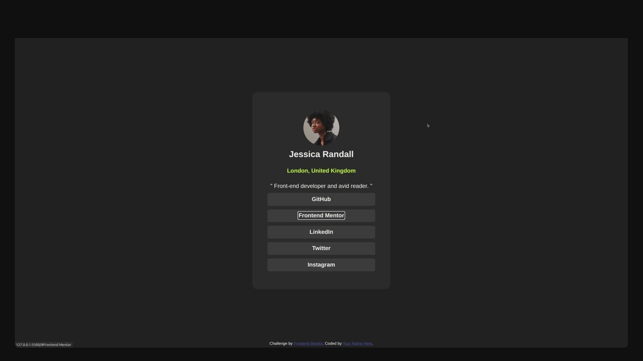 2025 Frontend mentor Social links profile solution using web components