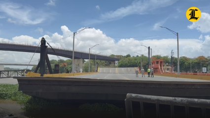 Puente Flotante sobre el río Ozama cerrado temporalmente por mantenimiento