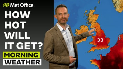 Met Office Sunday morning weather forecast 10/08/2025 - Showers in the north, Fine for many