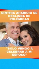Cinthia Aparicio se niega a hablar de polémicas: ¡Está enfocada en su esposo!