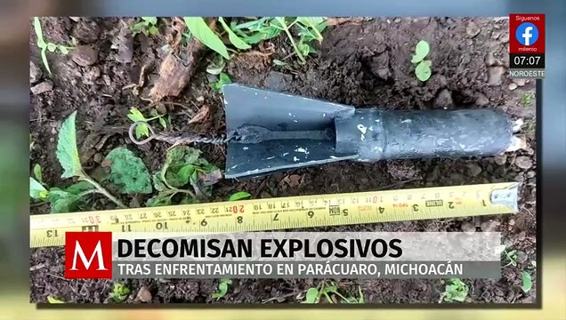 Decomisan artefactos explosivos en Michoacán; hay un muerto